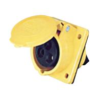 Buy cheap 16A IP44 Industrial Power Sockets International Standard Panel Mounted Straight product
