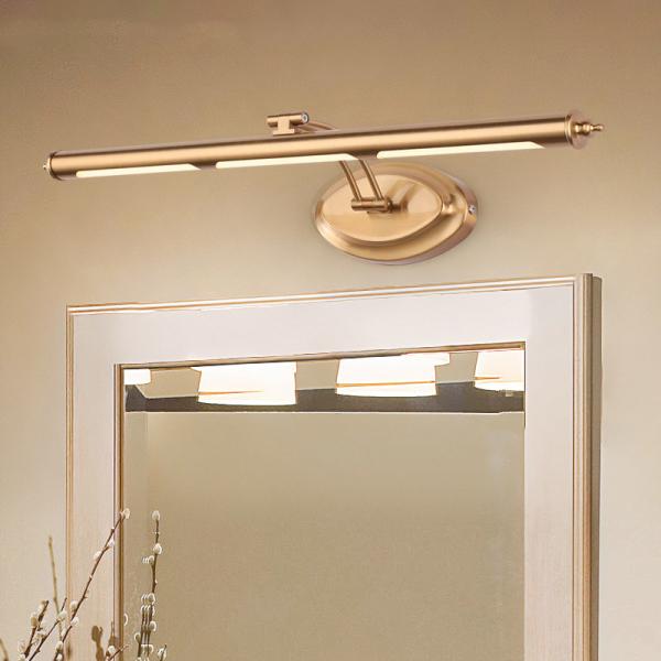 Buy cheap European Led Mirror Lamp Golden Bathroom Cosmetic Wall Light Stainless Steel Vanity Cabinet Lighting(WH-MR-04) from wholesalers