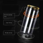 100ml 85mm Dia Clear Plastic Storage Jars Container Food Grade