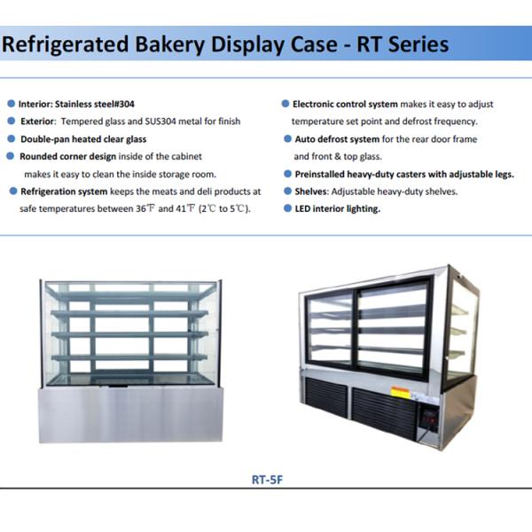 22.7 CU.FT Refrigerated Pastry Display Case Chiller 4 Layers