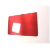 Buy cheap Red 1.2mm Metal Membership Card With Chip Brush Finishing from wholesalers