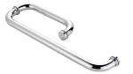Hotel Round Tube Shower Door Glass Handle Seven And L Shaped High Strength