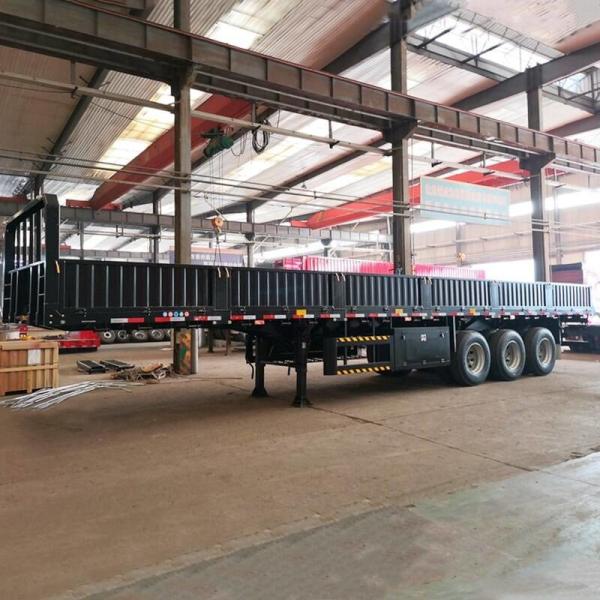 Buy cheap Traction Pin Flatbed 50T Sidewall Cargo Semi Trailer from wholesalers