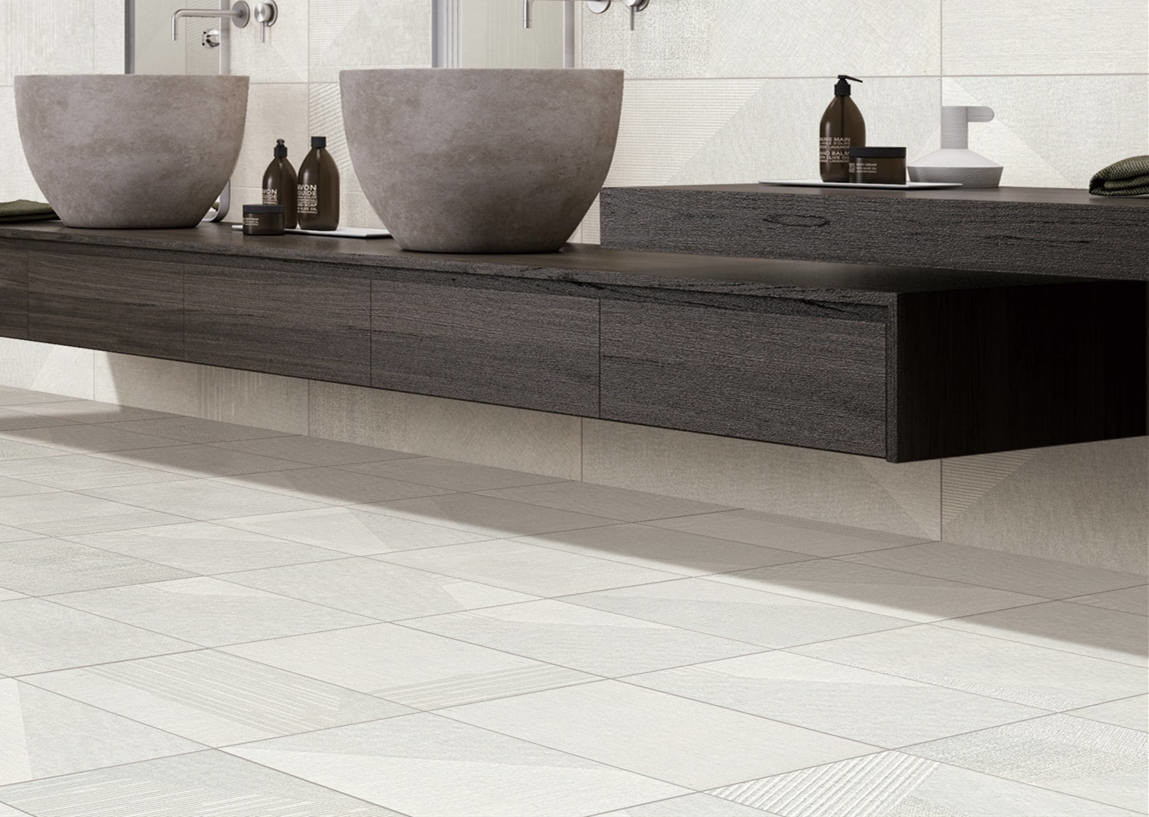 Chemical Resistant Indoor Porcelain Tiles / Ceramic Kitchen Floor Tile