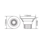 Warm White Indoor LED Downlights 7w Aluminum Lamp Body For Indoor Wall Cabinet