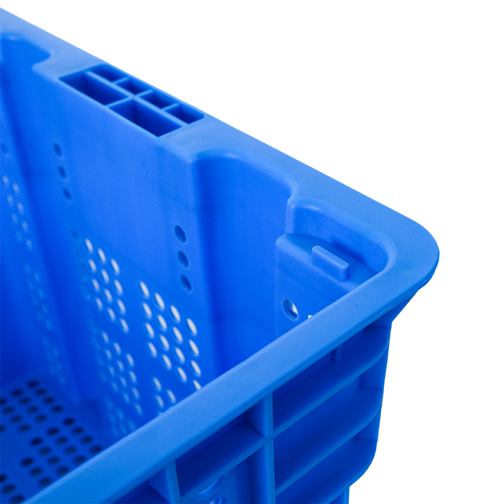 Plastic Nestable Turnover Basket for Convenient Distribution and Storage of Vegetables