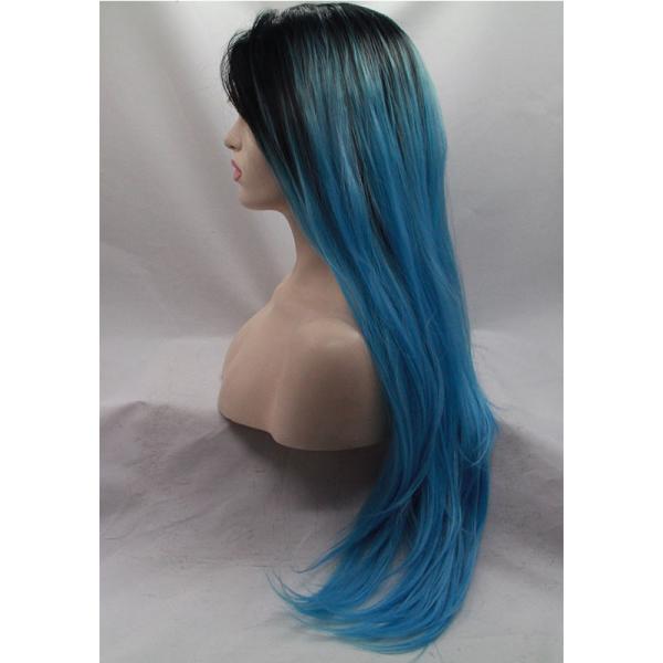 Buy cheap Heat Resistant Fiber Synthetic Lace Front Wigs Ombre Color 8-26 Inches from wholesalers