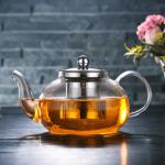 Stovetop Safe Glass Loose Leaf Teapot , 600m /, 800ml Glass Infusion Teapot