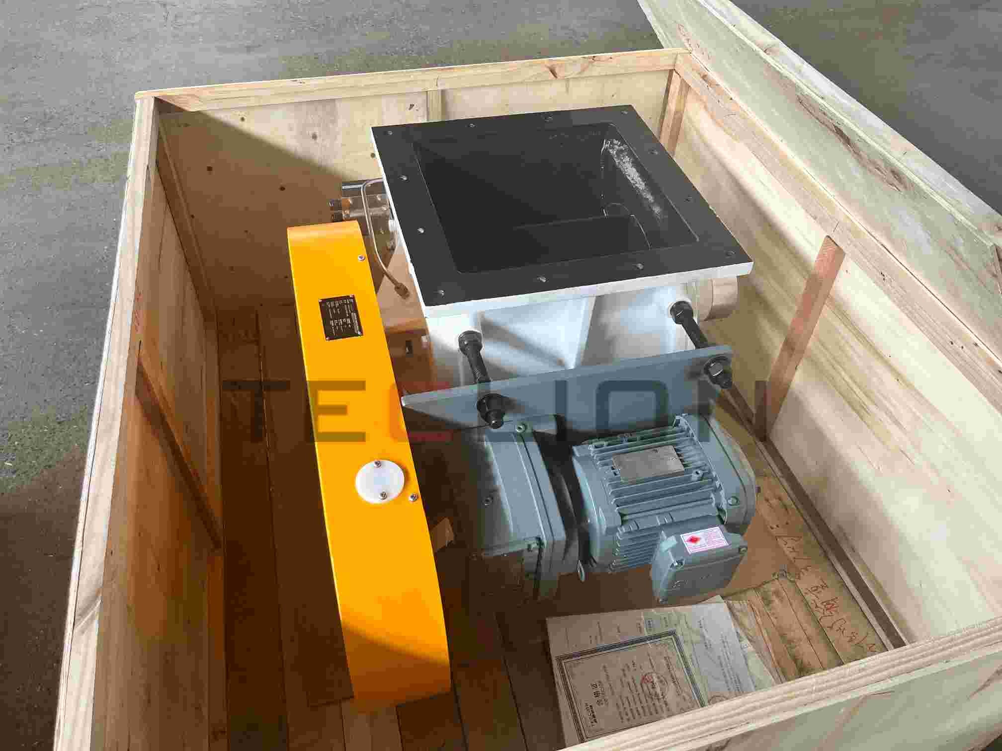 Cast iron square mouth dust removal rotary valve | DN250 pressure resistant 0.6MPa dust sealing solution
