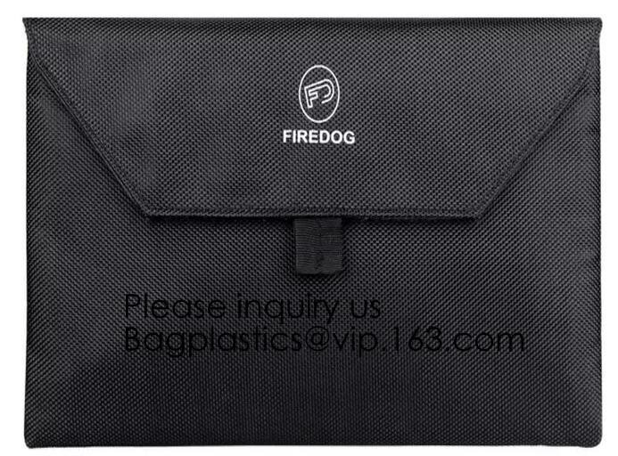 Fireproof Document Bag Silicone Coated Fire Resistant Money Bag Fireproof Safe Storage Bag,Cash Bag,Money bag, security