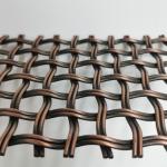 Architectural Antique Brass Woven Wire Mesh In Reverse Dutch Weave 52% Open Area