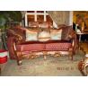 Buy cheap Four Seater Carved Wood Chesterfield Velvet Sofa Set Antique Oak Frame ISO9001 from wholesalers