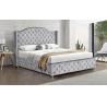 Buy cheap Metal Leg Gas Lift Queen Bed Frame Tufted Headboard Footboard Velvet from wholesalers