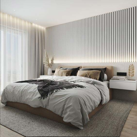 Fluted Interior WPC Wall Panel Indoor Decor Wood Plastic Composite PVC Coating Cladding