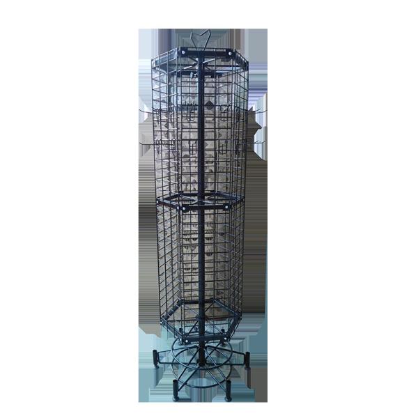 Buy cheap Black Supermarket Display Shelves TUV Approval Rotating Display Rack With Wheels from wholesalers