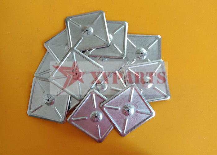64mmx64mm Stainless Steel Square Self Locking Washer For Fixing Insulation Pin