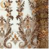 Buy cheap Eco - Friendly Applique Lace Fabric With Handmade Beads Embroidery from wholesalers