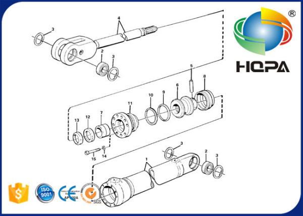 Buy cheap Steering Cylinder Loader Excavator Seal Kit VOE11999906 11999906 High Durability from wholesalers