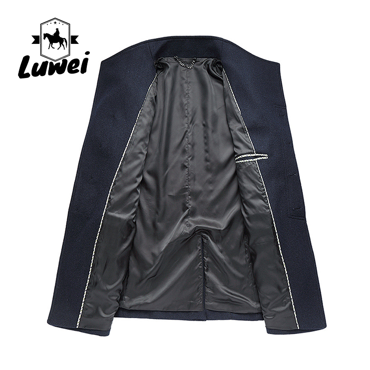 Winter Outerwear Classictrench Breasted Plaid Utility Long Trench Coat Slim Fit Single Long Breasted Men Jacket