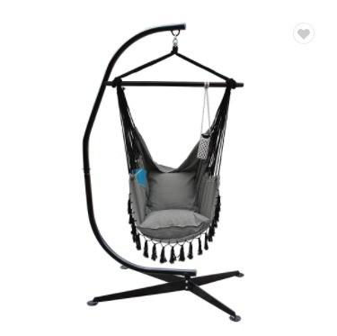 Buy cheap Outdoor Furniture Steel Stand Cotton Hanging Chair for Camping Port of loading Qingdao from wholesalers
