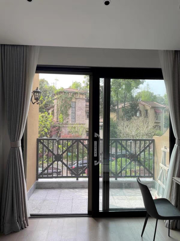 Glass Fiber Black Net Sliding Trackless Screen Door Solutions