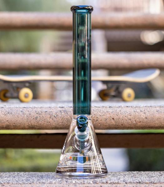 Buy cheap Oem 8" Glass Water Bongs Dark In Smoking With Luminous Bongs 14mm Bowl from wholesalers