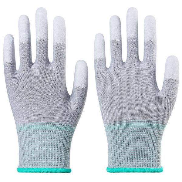 Buy cheap Led Industry Conductive Electronics Working Antistatic Top Fit ESD Gloves PU Fingertip Coated from wholesalers