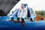 Boonie Bear Commercial Inflatable Water Park , Blow Up Water Playground