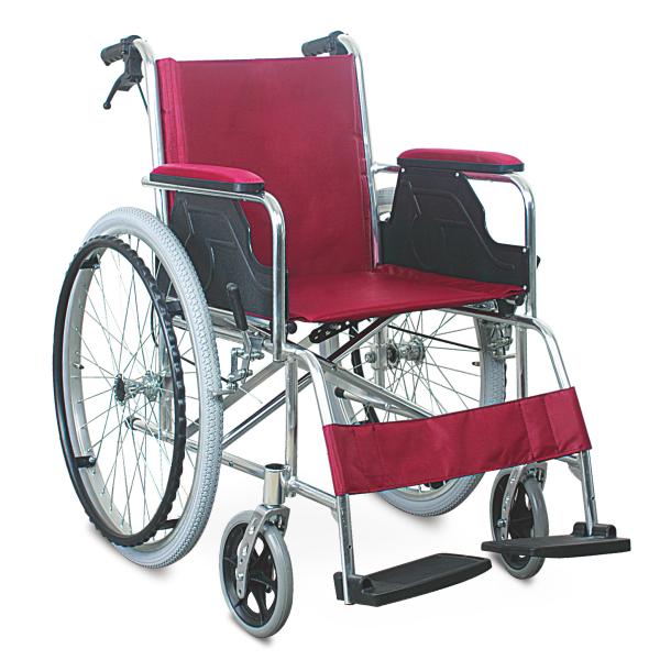Colorful Affordable Aluminum Manual Wheelchair With Drop-Back Handle Fixed