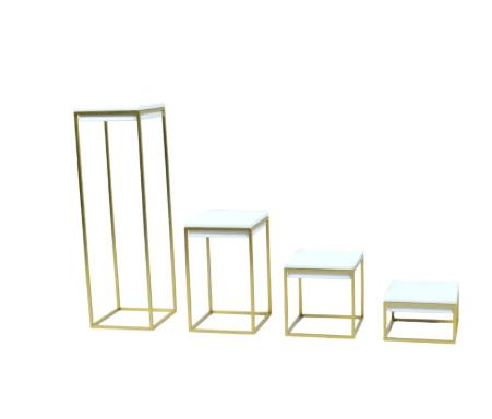 Buy cheap Stainless Steel Jewelry Display Stands White PU Leather Jewelry Store Showcases from wholesalers