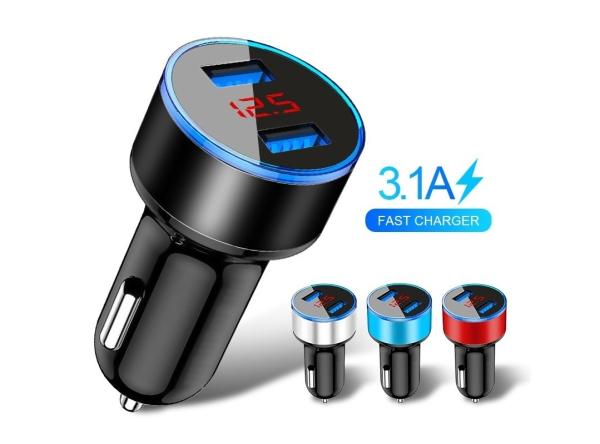 Buy cheap Xiaomi Samsung 3.1A LED Display 15.5W PD Dual USB Car Charger from wholesalers
