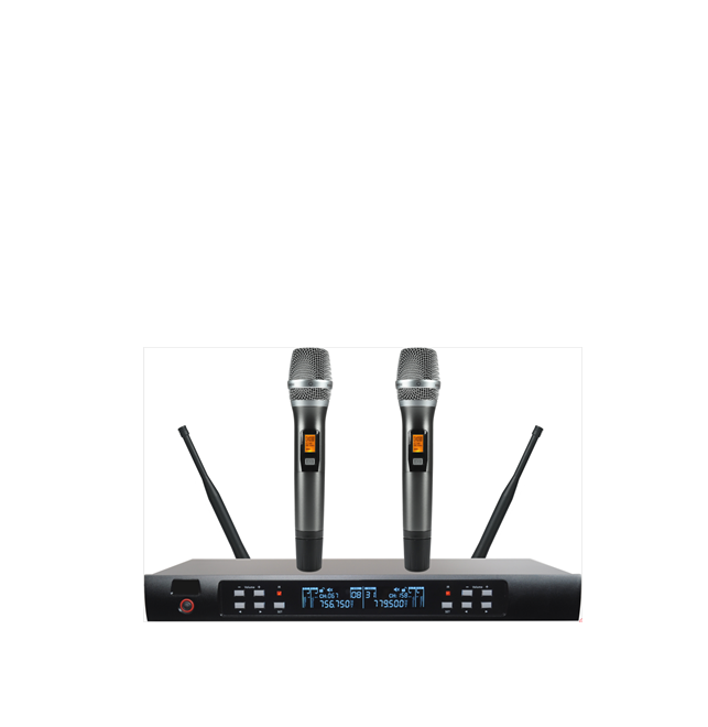 250KHz LCD Screen 690MH KTV Wireless Microphone System
