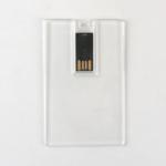Transparent Plastic Material Credit Card USB Sticks 2.0 128GB 64GB 15MB/S