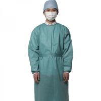 Buy cheap FDA ISO13485 Green Medical Surgical Gown Reinforced Disposable Doctor Gown product
