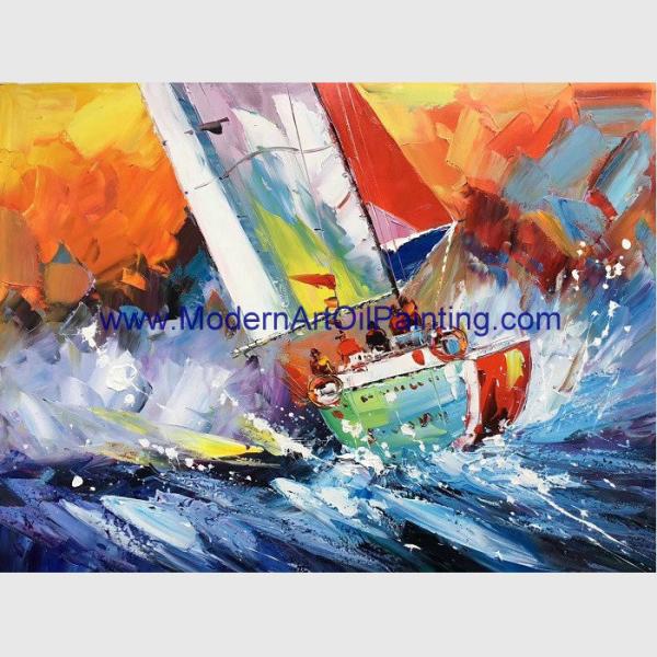 Buy cheap Handmade Decorative Seascape Oil Painting by knife for Home Decoration from wholesalers