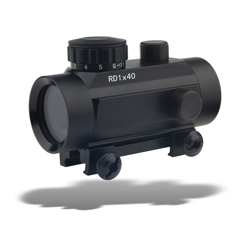 1X Magnification Red Dot Scope 5 Brightness Red And Green Illuminuted