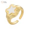 Buy cheap Star type Gold Plated Y2k Rings Colorful Enamel Open Women Jewelry from wholesalers