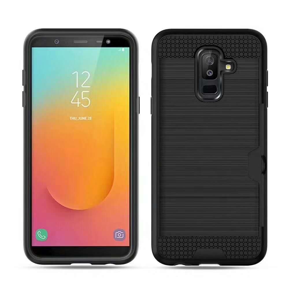 Colorful Metal Brushed with Side Card Pocket Function Protective Shell For LG V10 V20 K8 2018 Q8 Q7+ LV3 2018 G710 X5