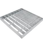 Serrated Heavy Duty Metal Floor Grates Galvanized Steel Bar 10mm Thickness