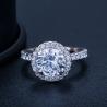 Buy cheap Wedding mix size Carat Round CZ Plated Ring Simulated Eternity Ring Bands Ring Jewelry for Women Bague Anillos from wholesalers
