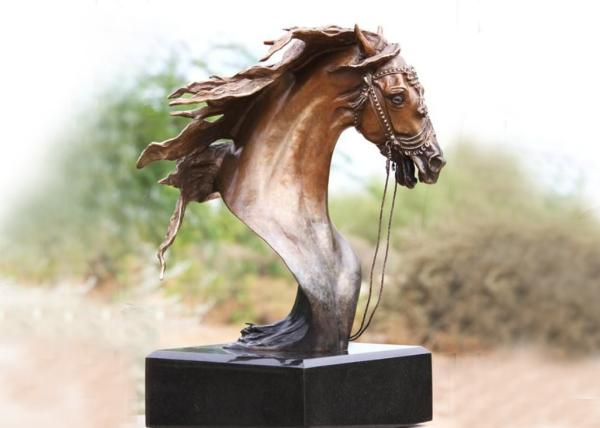 Buy cheap Handmade Forging Bronze Ferghana Horse Head Garden Statue For Public Decoration from wholesalers