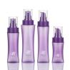Buy cheap Matte Purple Clear Plastic Frosted Round Cosmetic Lotion Bottle With Press Pump from wholesalers