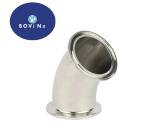 Buy cheap Clamped Stainless Steel 304l Pipe Fittings , 45 Degree Short Bend Elbow from wholesalers