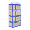 Buy cheap Blue Garage Storage Shelves Warehouse Rack Heavy Duty Single Sided from wholesalers