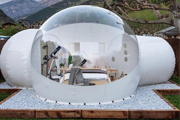 Buy cheap PVC Bubble Tent House With Bedroom Outdoor Camping Hotel White Half Clear Protecting Privacy Inflatable Tents Room from wholesalers