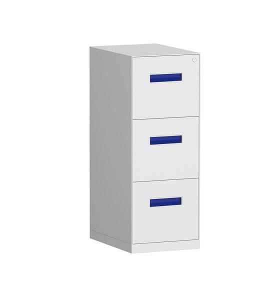 5mm Edge Vertical 3 Drawer Filing Cabinet Vertical Steel Filing Cabinet With