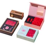 Rigid Cardboard Jewelry Flower Gift Packaging Box Custom Logo Printing