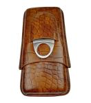 Hot Selling 3 Fingers Type Cigar Leather Case Holder For Sale