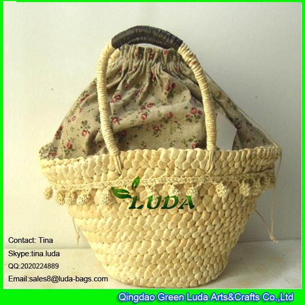 Buy cheap LUDA italian handbags 2013 cornhusk straw handbag with drawstring fabric from wholesalers