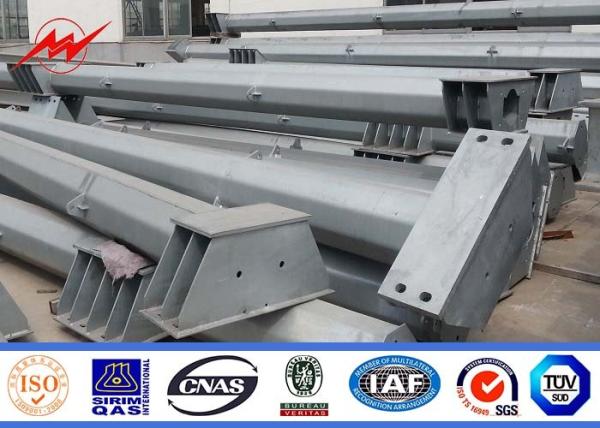 Buy cheap Anti - Ultraviolet 45FT Distribution Galvanized Steel Pole With Cross Arm from wholesalers